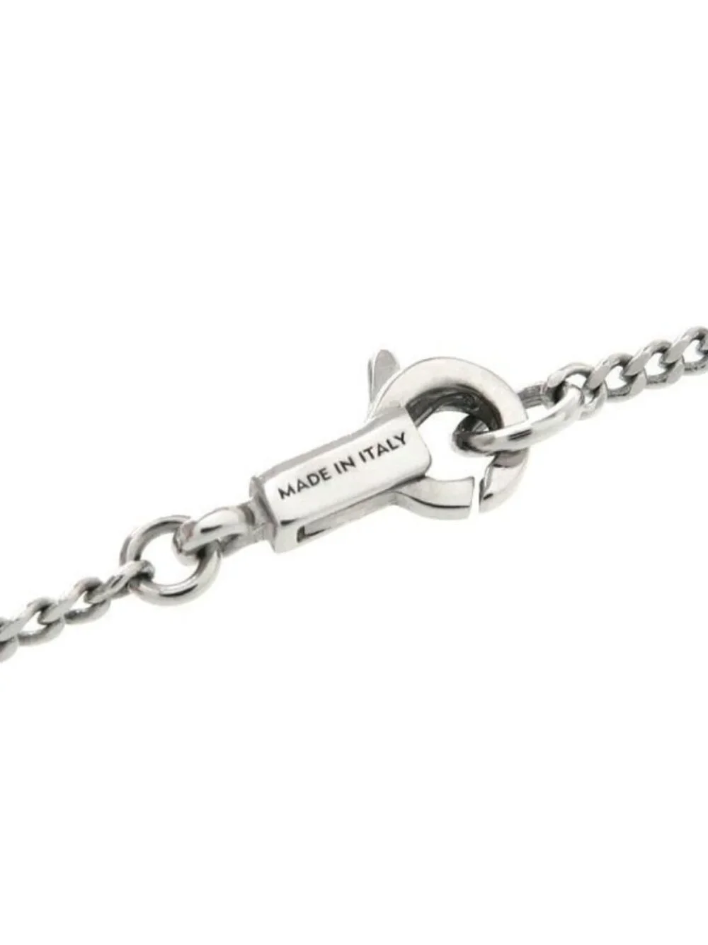 Celine Triomphe Rhinestone Necklace Rhodium Finish